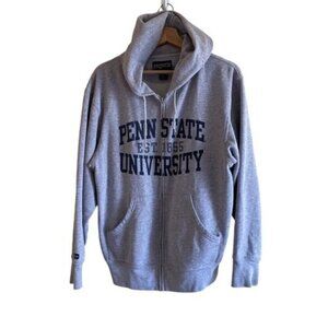 Vintage Jansport Penn State Sweatshirt Mens Small Grey Hoodie Full Zip Classic